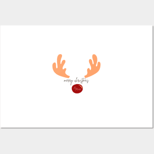 merry deer christmas Posters and Art